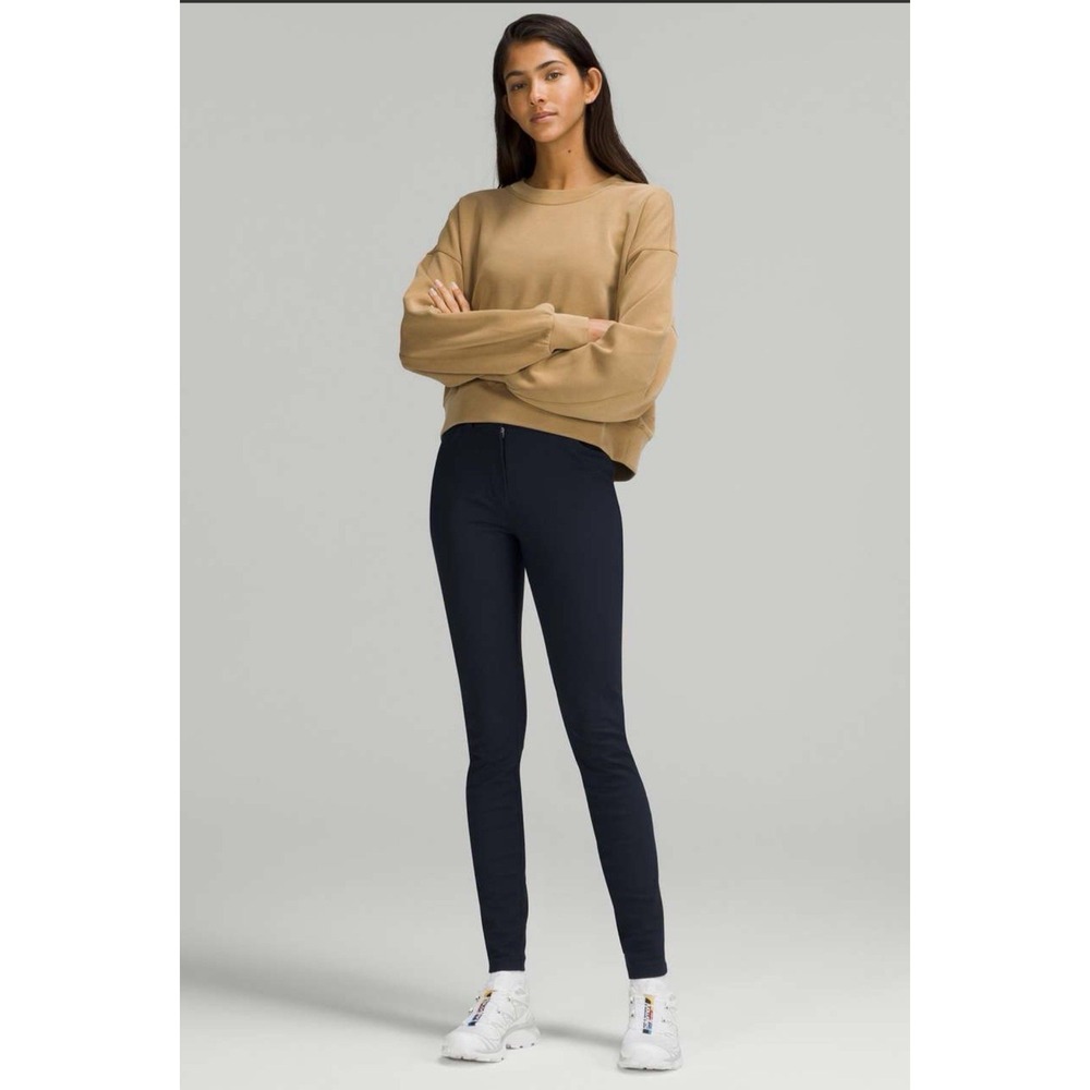 Lululemon City Sleek Slim-Fit Pants Stretch 5 Pocket Hi Rise Office Navy 27 (6)